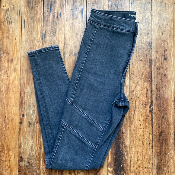 Express Stretch + Demin Perfect Size 4 Tall Super High Rise Skinny Jean - Picture 1 of 6